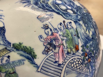 A Chinese doucai '100 boys' vase, Yongzheng/Qianlong